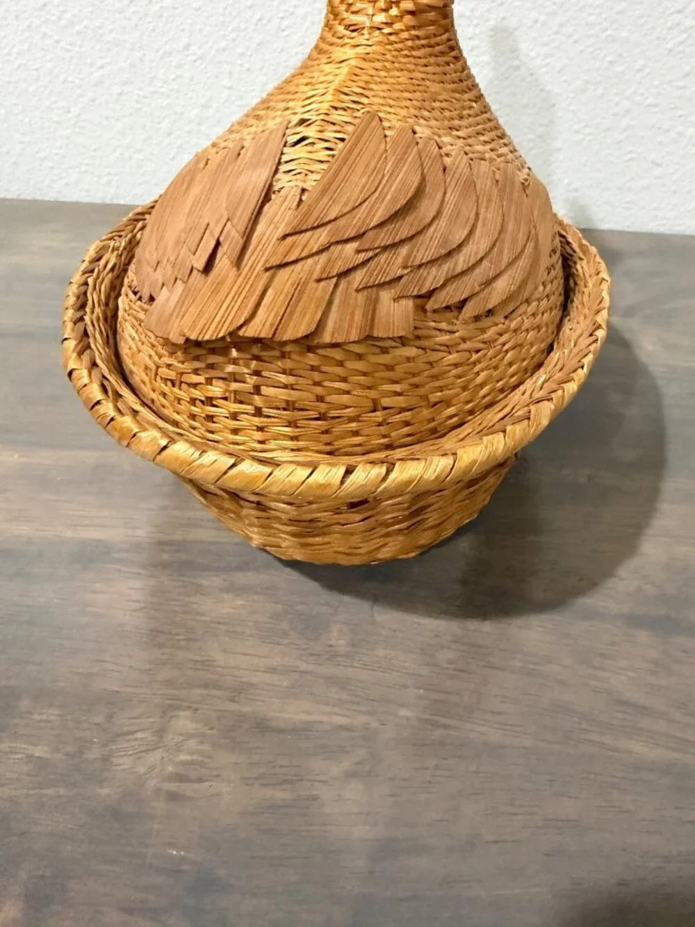 Vintage Wicker Rattan Bird Duck Basket